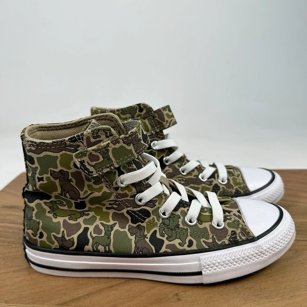 New Kids Converse Chuck Taylor All Star Dog Print Nomad High Top‎ Sneaker Sz 1 Y
